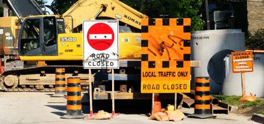 Construction on Neeve Street at Ontario